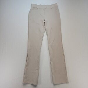 Quince Ultra Stretch Ponte Straight Leg Pants Womens Small Tall Ecru